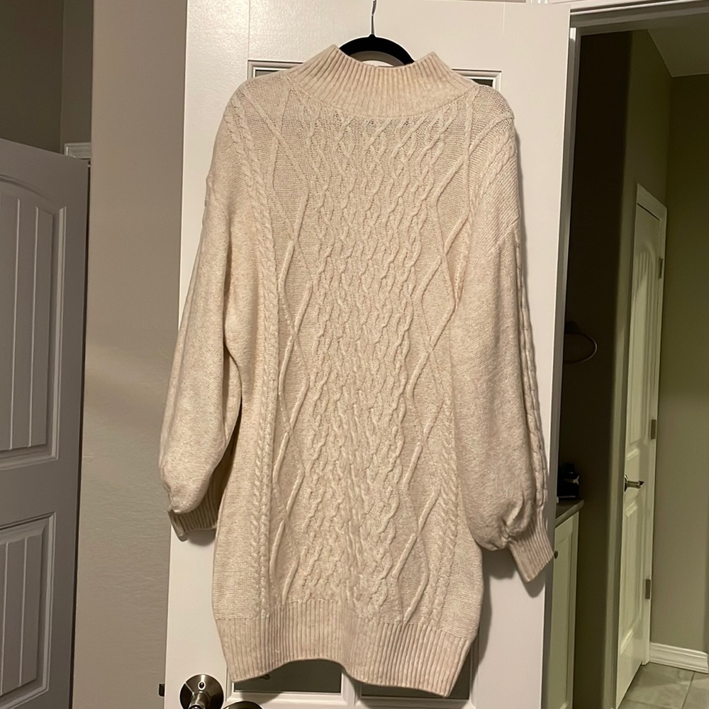 HM sweater dress with balloon sleeves